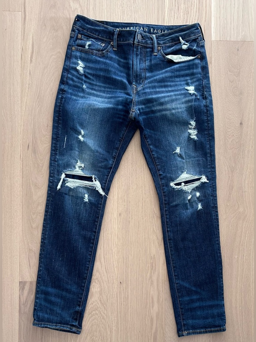 Men’s American Eagle Athletic Skinny Distressed Airflex Jeans - Size 32x30